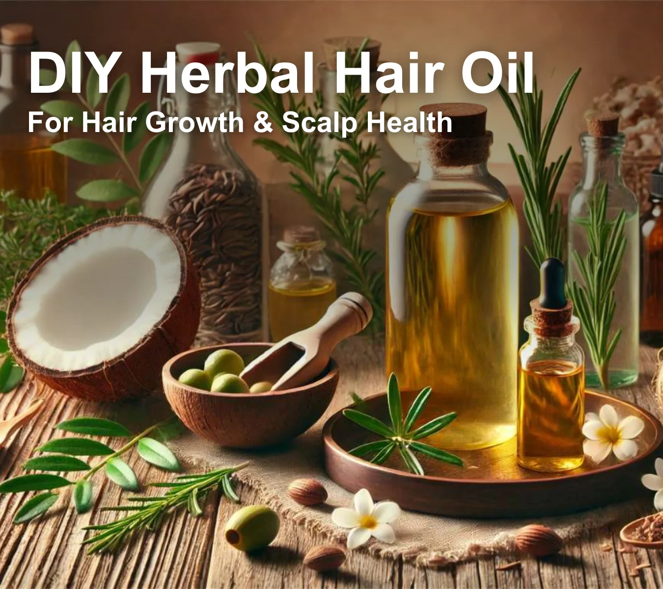 DIY Herbal Hair Oil for Hair Growth Scalp Health